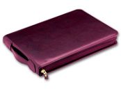 3-On-A-Page Zippered Leather-Like Urethane Portfolio