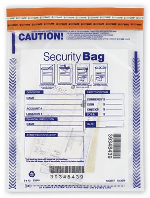 Deposit Bag - Clear Single Pocket Deposit Bag 9 x 12 53849