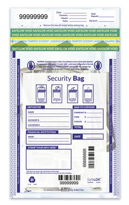 Deposit Bag - Clear Single Pocket Deposit Bag 9 x 12 53849