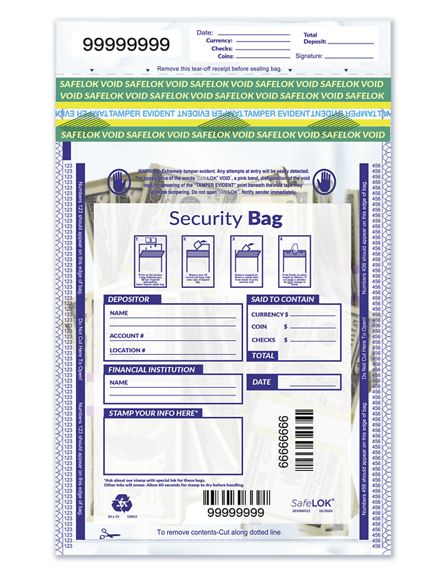 10 x 15 Single Pocket Deposit Bag, Clear