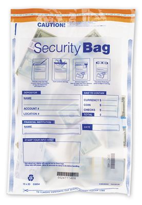 All Clear Single Pocket Deposit Bag 15 x 20 53854