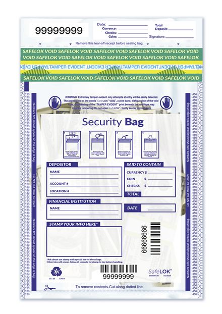 15 x 20 Single Pocket Deposit Bag, Clear