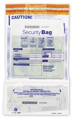 All Clear Dual Pocket Deposit Bag 9 1/2 x 15 53857