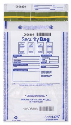 All Clear Dual Pocket Deposit Bag 9 1/2 x 15 53857