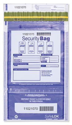 Clear Front, Opaque Back Dual Pocket Deposit Bag 9.5 x 15 53858