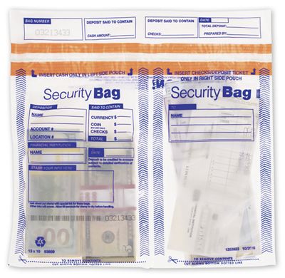 Side x Side Dual Pocket Deposit Bag 11 x 13 53859