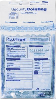 Heavy Duty Coin Security Deposit Bag 12 x 22 53860