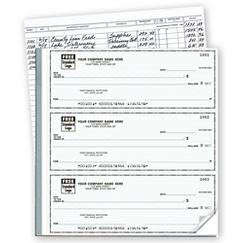3-On-A-Page Business Size Checks with Deposit Tickets, 54031N