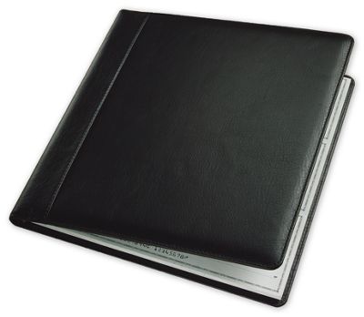 3 To a Page - Leather Cover, Executive Deskbook Checks 54034N