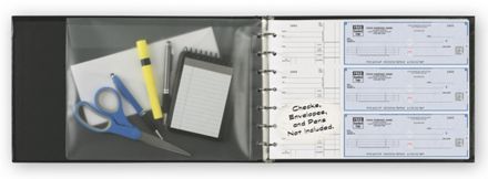 Seven Ring Binder for 3-On-A-Page Checks