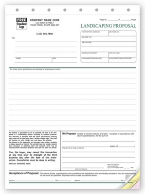 Landscape Proposal - Proposal Form 5568