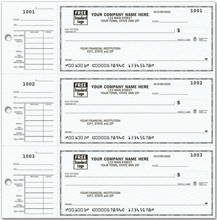 3-On-A-Page Compact Size Checks with Side-Tear Voucher