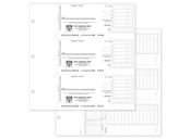3-On-A-Page Compact Deposit Tickets for End-Stub Deskbook