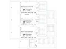 3-On-A-Page Compact Deposit Tickets for End-Stub Deskbook
