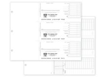 3-On-A-Page Compact Deposit Tickets for Home Acct Deskbook