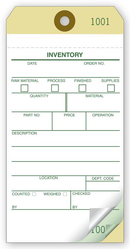 Self-Adhesive Inventory Tags