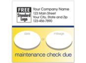 Static Cling Service Label w/Gold Bottom Border 2.5x2.5