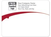 Rectangular Mailing Label w/Red Arc 5x3 7/8