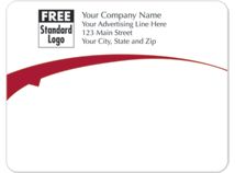 Rectangular Mailing Label w/Red Arc 5x3 7/8
