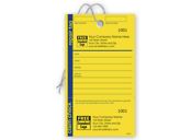 Repair Tag in Yellow w/Navy Border 3.125 x 5.5