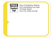 Rectangular Mailing Label w/Yellow Trim 5x3 7/8