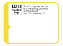 Rectangular Mailing Label w/Yellow Trim 5x3 7/8