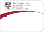 Rectangular Mailing Label w/Red Arc 3.87x2.81