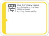 Rectangular Mailing Label w/Yellow Trim 3.87x2.81