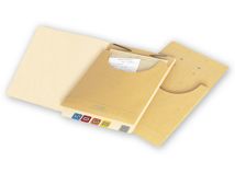 Expandable File Pockets, 40lb Kraft, 2 Hole Punch