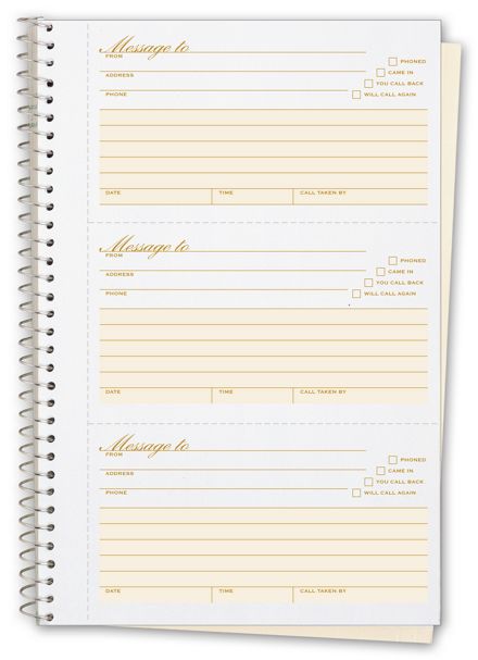 Phone Message Book