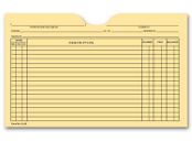 Printed Card File Pocket, Single Column, Buff