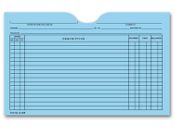 Printed Card File Pocket, Single Column, Blue