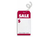 Sale Tags, Stock, Large, White & Red