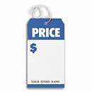 Price Tags, Large, Blue/White 6042
