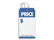 Price Tags, Large, Blue/White