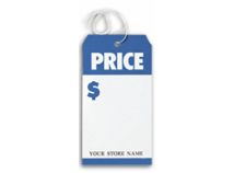 Price Tags, Large, Blue/White