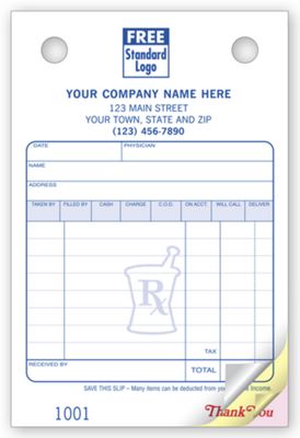 Pharmacy Register Forms - Small Classic 606