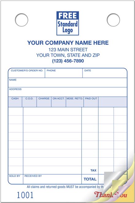 Multi-Purpose Register Forms, Classic Design, Small Format
