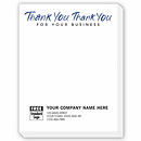 Thank You for your business, Personalized Notepads 6120