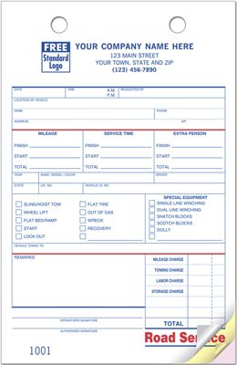 Register Forms, Road Service, Large Format 613