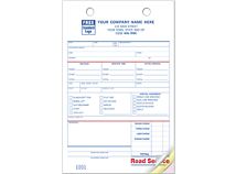 Register Forms, Road Service, Large Format