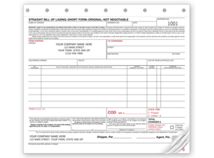 Bills of Lading - Small Carbonless