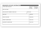 Patient Insurance Account Information Labels