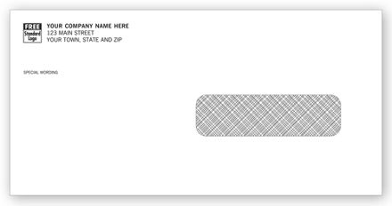 Single Window Tinted Envelope, Window on Right, Gummed Seal
