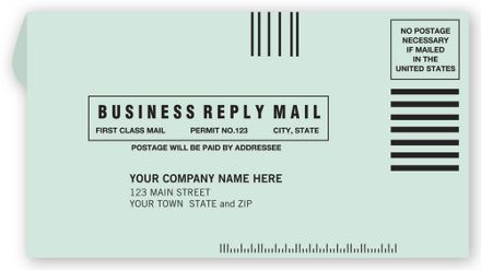#6 3/4 Business Reply Envelope, Gummed Seal