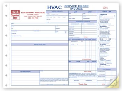 HVAC Service Orders - Side-Stub 6534