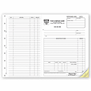 Work Orders, Side-Stub, Carbonless, Large Format 6545