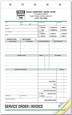Pest Control Form - Service Orders 6575