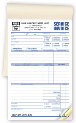 Pest Control Service Invoices - Booked 6576