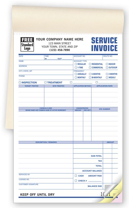 Pest Control Service Invoices - Booked